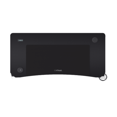 Trust GXT710 Luminus Pro RGBgaming sto, wireless punjač,120x60x74 cm, crni