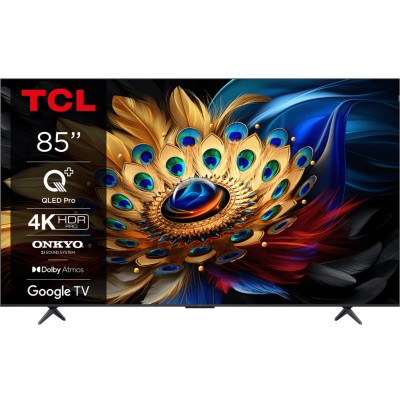 TCL 85"C655 4K QLED TVGoogle TV QLED pro 120HZMotion clarity pro HDMI 2.1 2.1 ONKYO