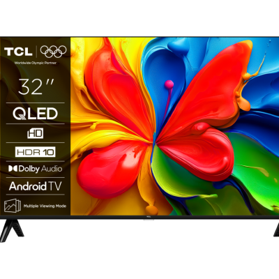 TCL 32"S4K HD QLED TV60Hz HDR 10 Android TVDolby Digital Plus