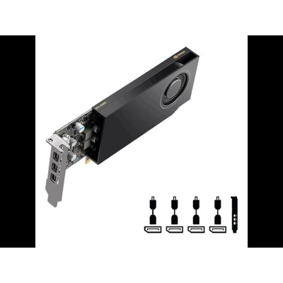 PNY VGA NVIDIA RTX A400 4GB4GB GDDR6 64bit,4xmDP with DP adapters